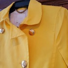 NWOT-J.CREW Bright Yellow Trudy Double Breasted Peacoat Blazer Coat Size 4 — photo 8
