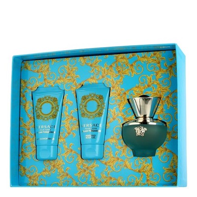 Versace Dylan Turquoise - Set mit 2x Pflege 50ml-50ml-50ml