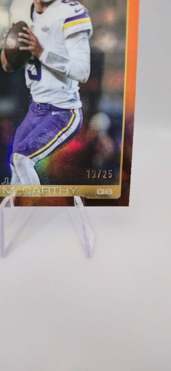 2025 TOPPS CHROME NFL JJ McCarthy /25 FUTURE STARS Orange