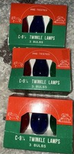 C 9 1/4 MultiColor Christmas Light Replacement Bulbs Indoor/Outdoor Twinkle Lamp