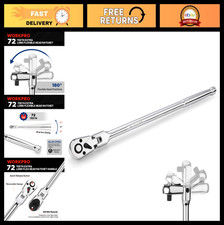 Extra Long Flex Head Ratchet 14 Drive 12 Cr-v Steel Handle 72-tooth Quick R