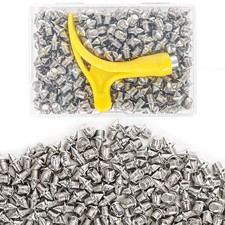 1/8 Inch Track Spikes,200Pcs Stainless Steel Pyramid Shoe Spikes with Spike W...