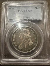 1826-P PCGS VF35 Capped Bust Half Dollar Business Strike 50C