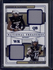 2025 NT Collegiate Shedeur Sanders Travis Hunter Dual Jersey Patch /75