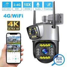 Dual Lens 4G IP Camera WiFi 8MP 4K Surveillance Cameras Wireless Night Vision
