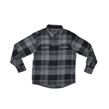 Orvis Classic Collection Men's Gray Plaid Flannel Button Down Size M Pockets
