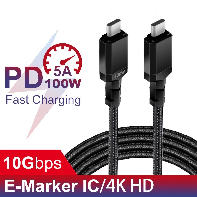 Maleyin USB-C zu C Schnell Ladekabel 100W für Samsung iPhone 15 16 17 Datenkabel - Bild 4 von 4