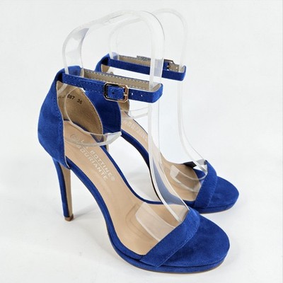 La Bottine Souriante Heels Damen Blau Wildlederimitat Stiletto Größe UK 3 EU 36