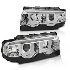 Scheinwerfer 3D Angel Eyes passend f�r BMW 7er E38 Bj. 94-01 Chrom