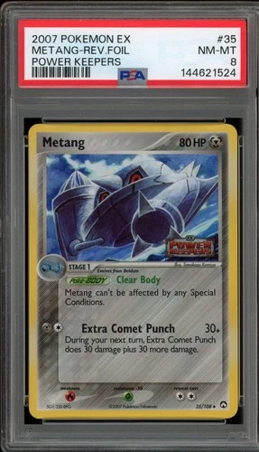 Pokemon Metang EX Power Keepers Reverse Holo #35 PSA 8