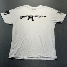 We The People Holsters Mens XL White Graphic T-Shirt Defend the 2nd Made in USA