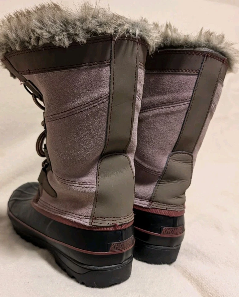 Botas Khombu Mujer Talla 9 Imitación Piel Invierno Lluvia Nieve Cuero Estrella del Norte Foto 2 de 4