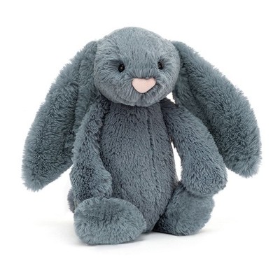 Jellycat Small Bashful Dusky Blue Bunny - New with Tags Retired Rare 