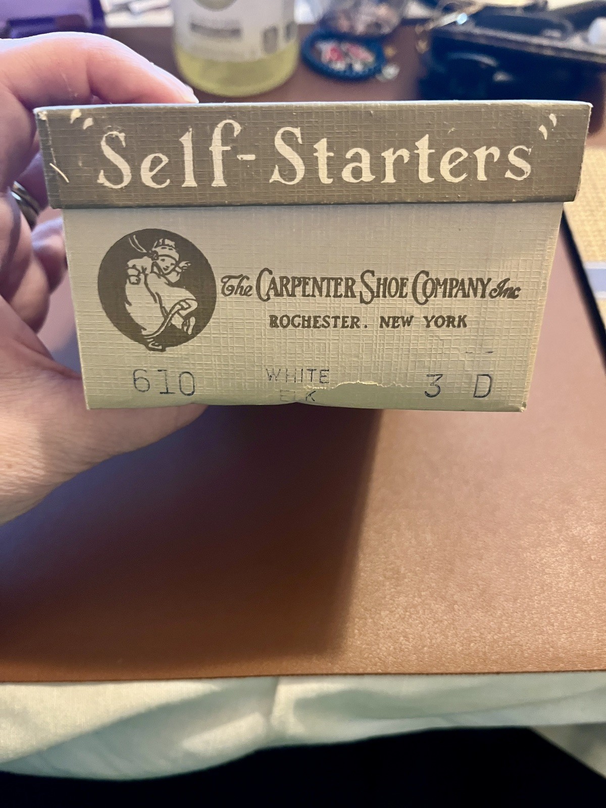Carpenter Self Starters Baby Shoes, White Elk, In Box vintage infant shoes