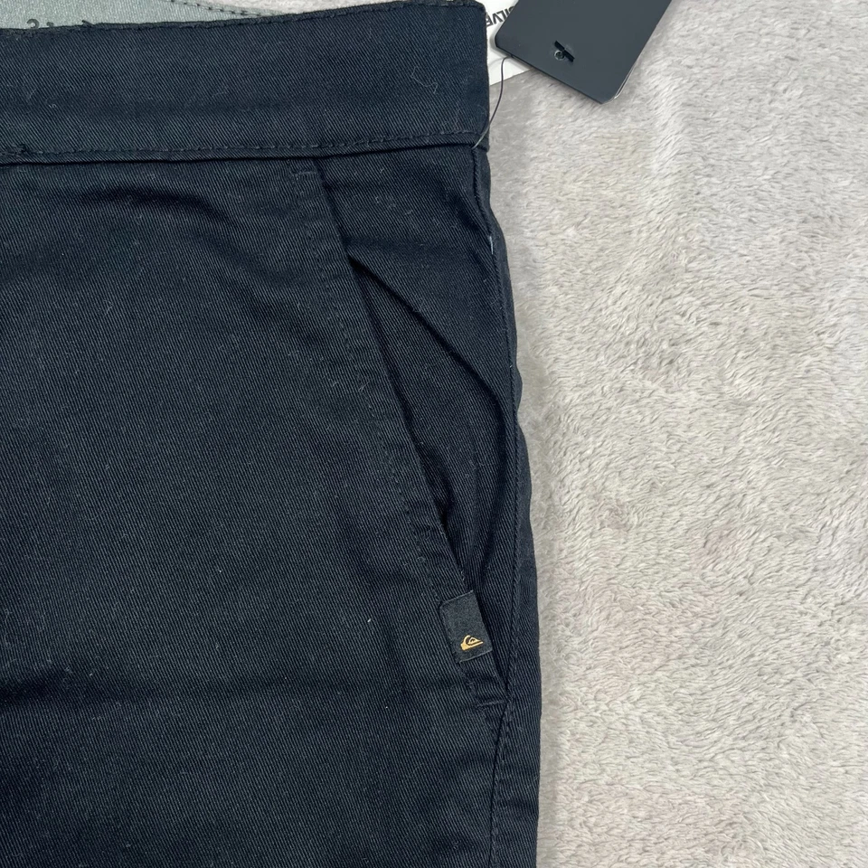 Pantalones Cortos Quiksilver Para Hombres 31 Cintura Negros Chinos Elastizados Calce Recto Informales NUEVO Foto 2 de 4