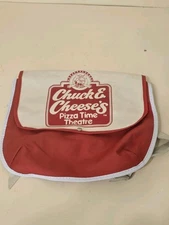 Rare Vintage Backpack Chuck E Cheese Pizza Time Theater  White And Red 