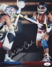 American Gladiators 8x10 photo of Nitro signed by Dan Clark JSA COA