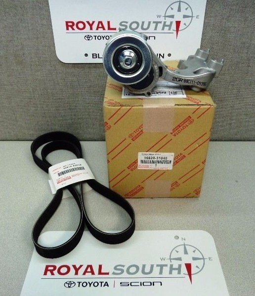 Toyota Sienna Venza Rav4 V6 Serpentine Drive Belt & Tensioner kit
