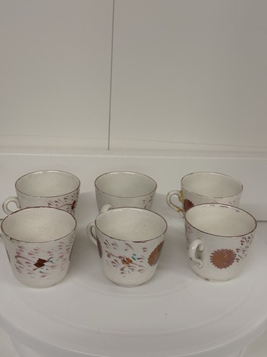 Antique Coffee Cup And Saucer Set Hand Painted - Picture 13 of 22