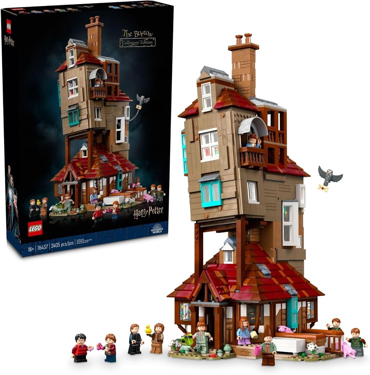 Harry Potter The Burrow Building Set for Adult Fans
