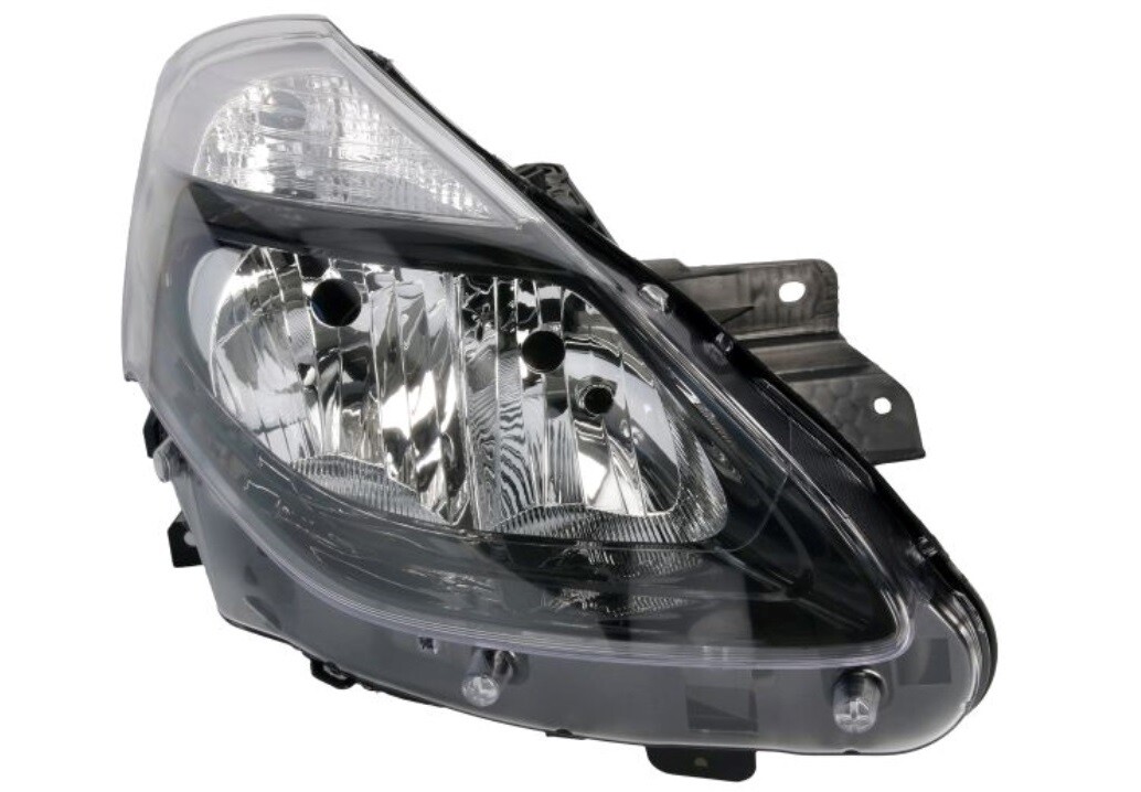 Feu avant droit Clio 3 avec reglage electrique et fond noir pour eclairage optimal