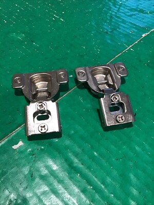 Lot of 2 BLUM 3/4 Overlay Compact Hinge 38C355-01 / 38N310-03E Stainless Austria