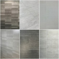 10 Grey Tile Effect Shower Wall Panels Bathroom Cladding PVC Carbon Graphite