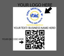Custom QR Code Stickers Labels With Logo And Your Custom Text PICK YOUR COLOR 2
