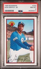 1989 Bowman #220 Ken Griffey Jr. Rookie RC HOF PSA 8 NM-MT