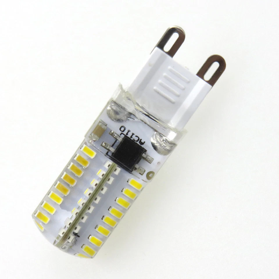 500 un. Bombilla LED Regulable G9 64 LED 3014 Luces Lámpara Silicona Cristal Foto 3 de 4