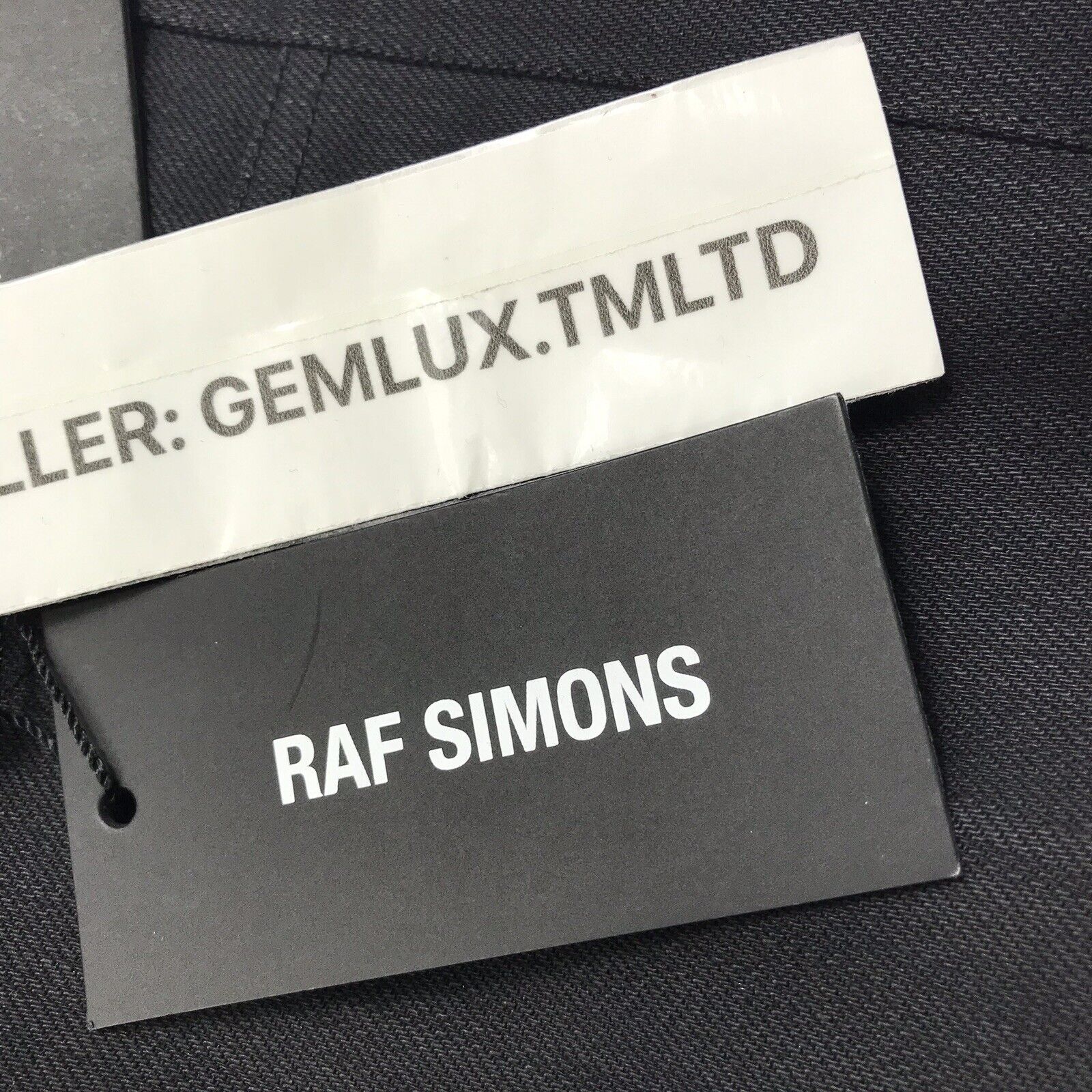 RAF SIMONS REGULAR FIT JEANS WITH PATCHES BLACK - ORANGE SIZE: 32