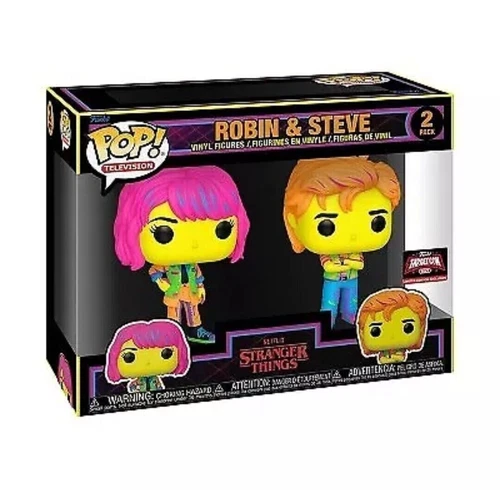 Funko Pop! Vinyl: Stranger Things - Robin & Steve 2-Pack (Black Light) - Target