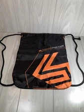 Shock Doctor Sporting Equipment Nylon Bag Backpack Orange Black Drawstring