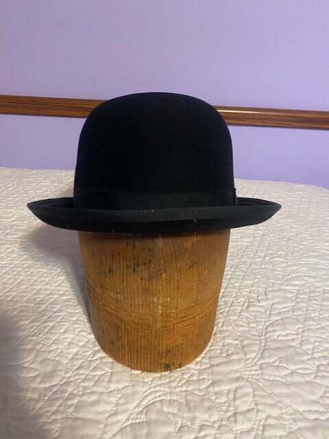 Vtg New York Hat Co Black Bowler Men's Hat | eBay Vtg New York Hat Co Black Bowler Men's Hat | eBay