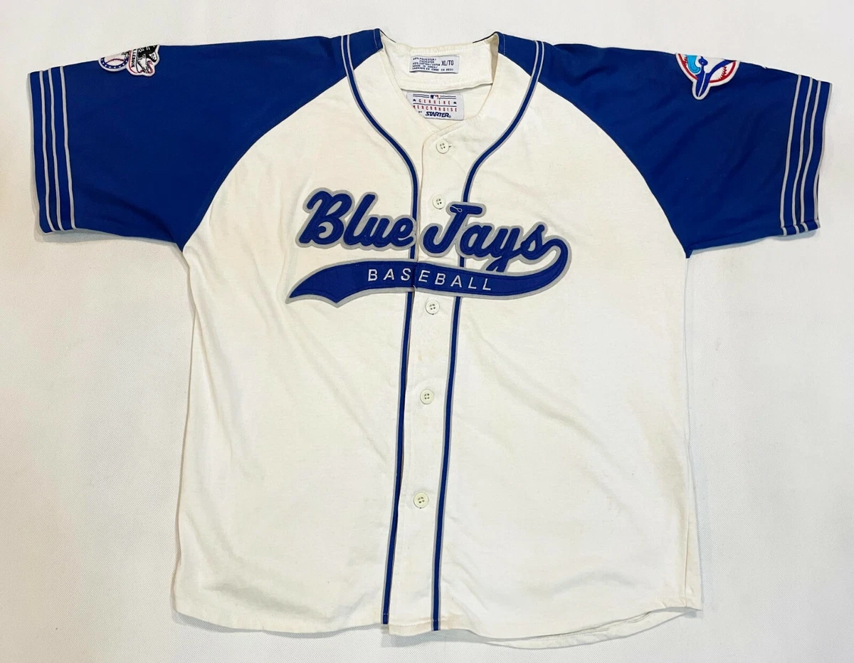 Vintage Starter MLB Toronto Blue Jays Baseball Jersey XL Youth M