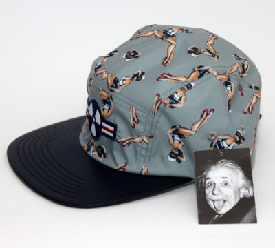 NWT MANHATTAN PROJECT Pinup Sailor Girl Green and Blue Baseball Cap Hat OSFM