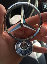 Front Hood Emblem Ornament Fit For Mercedes-Benz Mounted Star C E S Class
