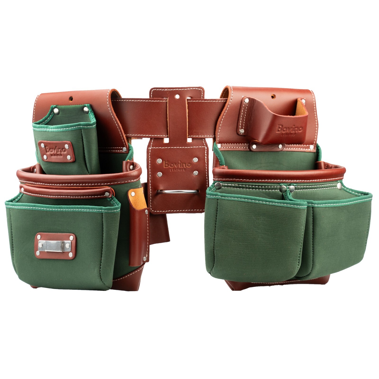 Bovino Leather Nylon Tool Belt , 20 Pockets Framer Belt,  Durable Tool Pouches