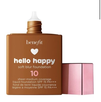 Benefit Foundation Hello Happy Soft Blur 30ml *SHADE 10* LSF 15 UVP 28£