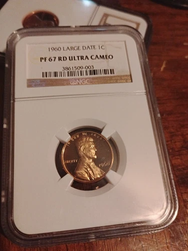 1960 Large Date NGC PF67RD Ultra Cameo Lincoln Cent 