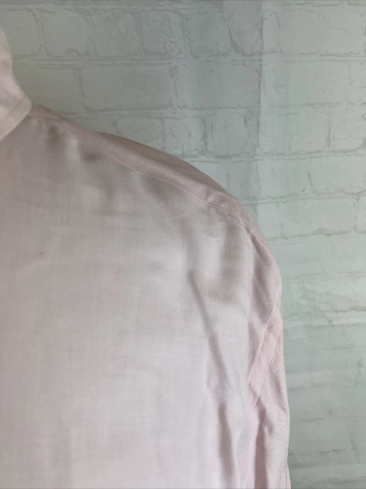 Bobby Jones Men's Pink Solid Cotton Dress Shirt SIZE L $108 - Image 2 of 4