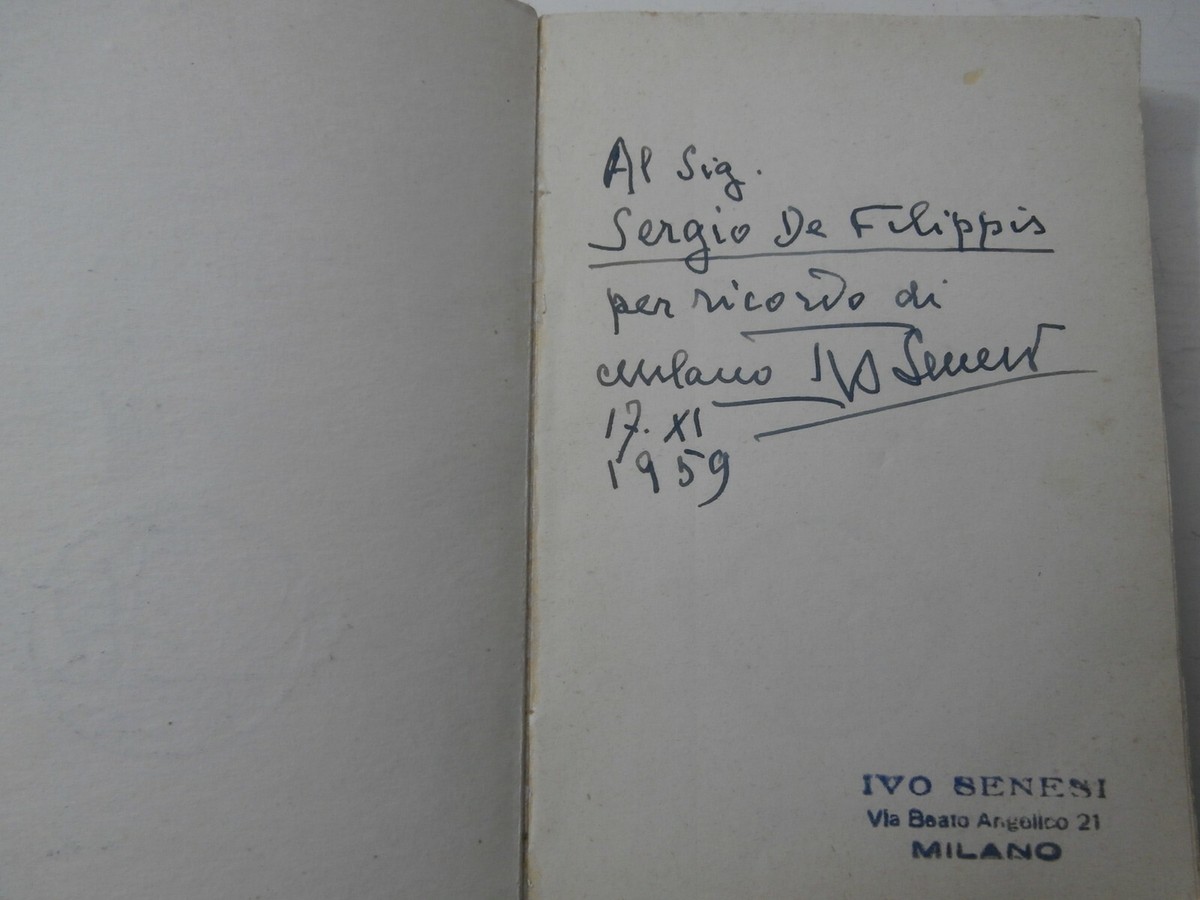 Raro Introvabile Libro Trilogia Nilotica Ivo Senesi Dedica Autore
