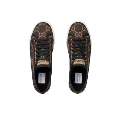 GUCCI Tennis 1977 Low 'GG Monogram Ebony Beige' 771461 FACTD 8644