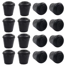 16pcs 1/2 Inch Round Chair Leg Tips Caps, Non-Slip Rubber Chair Leg Floor Protec
