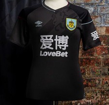BURNLEY 2020/21 AWAY (2XL,XL,L,M) GRAY/BLACK UMBRO SH/SLEEVE SOCCER SHIRT JERSEY