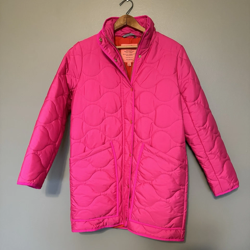 JCrew PrimaPuff Quilted Hot Pink Long Coat size XS - Image 2 of 4