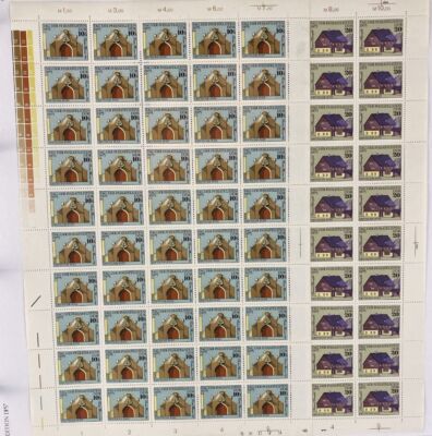 DDR, MiNr. 2094-95 DV DWD komplette Bogen postfrisch Druckvermerk [DDB2094