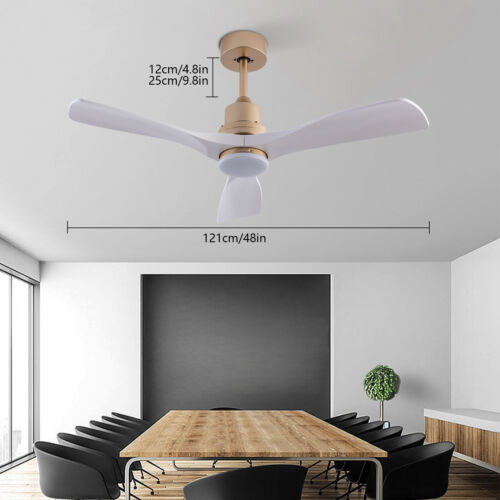 Indoor Ceiling Fan Light Bedroom Living Room Pendant Lamp & Remote Control - Picture 5 of 23