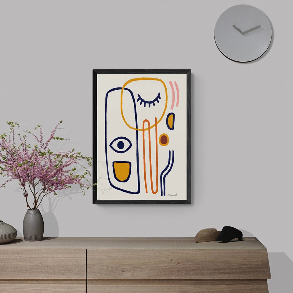 Modern Framed Print , Minimal Wall Art , Mid Century , Abstract , Contemporary  - Image 4 of 4