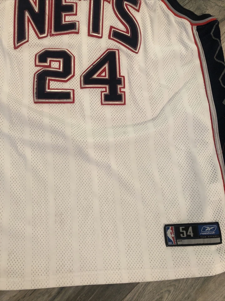 Подлинная футболка НБА Ричарда Джефферсона из New Jersey Nets Reebok размер 54 профессиональный покрой - Изображение 3 из 4